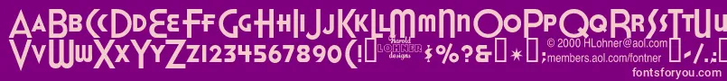 HonestJohns Font – Pink Fonts on Purple Background