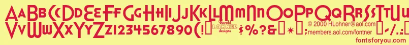 HonestJohns Font – Red Fonts on Yellow Background