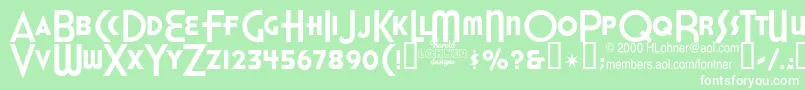 HonestJohns Font – White Fonts on Green Background