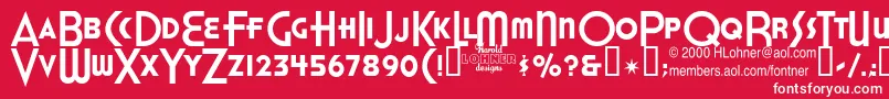 HonestJohns Font – White Fonts on Red Background