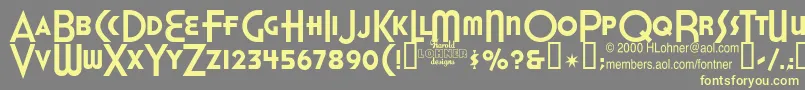 HonestJohns Font – Yellow Fonts on Gray Background