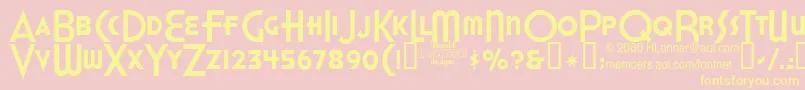 HonestJohns Font – Yellow Fonts on Pink Background