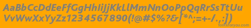 BlissproHeavyitalic Font – Gray Fonts on Orange Background