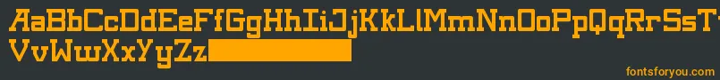 フォントKingsbury – 黒い背景にオレンジの文字