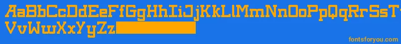 Kingsbury-fontti – oranssit fontit sinisellä taustalla
