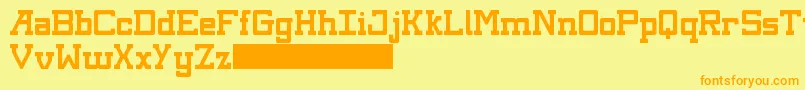 Kingsbury Font – Orange Fonts on Yellow Background