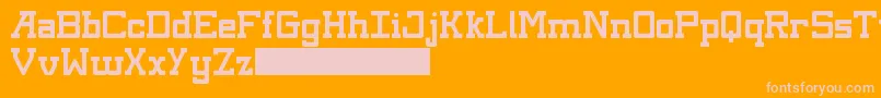 Kingsbury Font – Pink Fonts on Orange Background