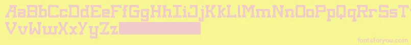 Kingsbury Font – Pink Fonts on Yellow Background