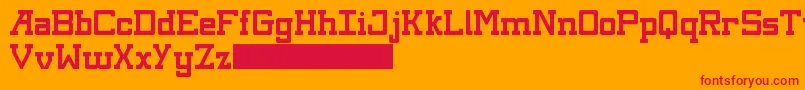 Kingsbury Font – Red Fonts on Orange Background