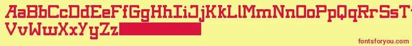 Kingsbury Font – Red Fonts on Yellow Background