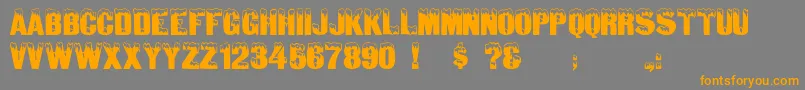 Igloocaps Font – Orange Fonts on Gray Background