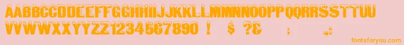 Igloocaps-Schriftart – Orangefarbene Schriften auf rosa Hintergrund