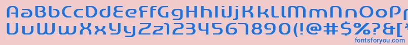 フォントGened – ピンクの背景に青い文字