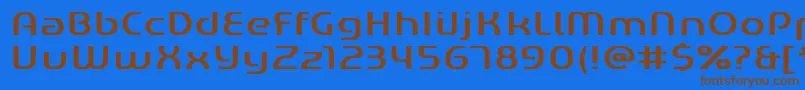 Weitere Informationen zur Gened-Schriftart Gened-Schriftart – Braune Schriften auf blauem Hintergrund