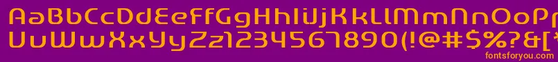 Gened Font – Orange Fonts on Purple Background