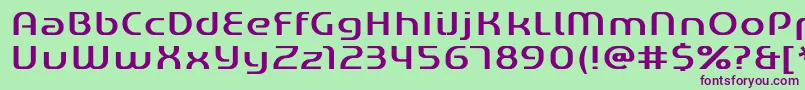 Gened Font – Purple Fonts on Green Background