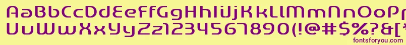 Gened Font – Purple Fonts on Yellow Background