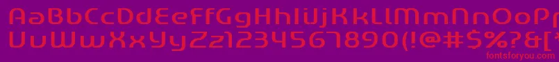 フォントGened – 紫の背景に赤い文字