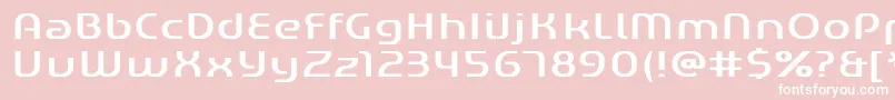 Gened-Schriftart – Weiße Schriften auf rosa Hintergrund