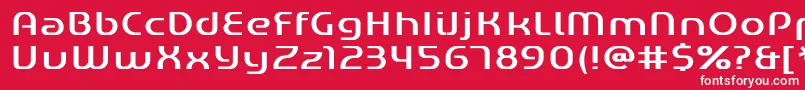 フォントGened – 赤い背景に白い文字