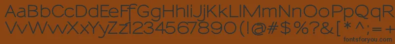 SansumiBold-fontti – mustat fontit ruskealla taustalla