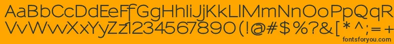 SansumiBold Font – Black Fonts on Orange Background