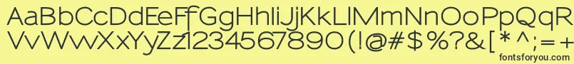 SansumiBold-fontti – mustat fontit keltaisella taustalla