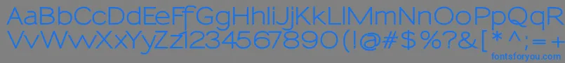 フォントSansumiBold – 灰色の背景に青い文字