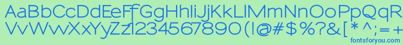 SansumiBold Font – Blue Fonts on Green Background