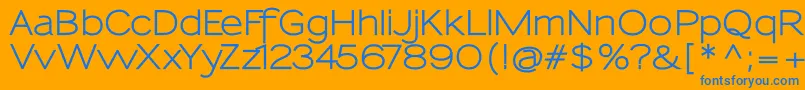 SansumiBold Font – Blue Fonts on Orange Background