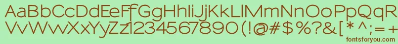SansumiBold Font – Brown Fonts on Green Background
