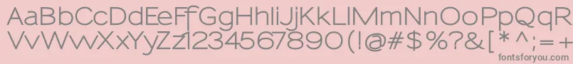 SansumiBold-fontti – harmaat kirjasimet vaaleanpunaisella taustalla