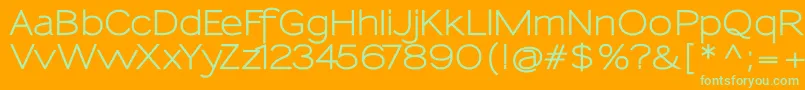 Шрифт SansumiBold – зелёные шрифты на оранжевом фоне