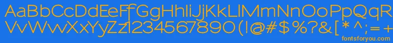 SansumiBold Font – Orange Fonts on Blue Background