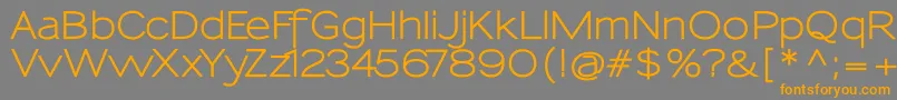 SansumiBold-fontti – oranssit fontit harmaalla taustalla