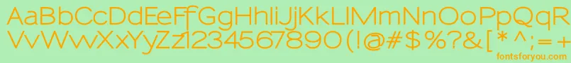 SansumiBold Font – Orange Fonts on Green Background