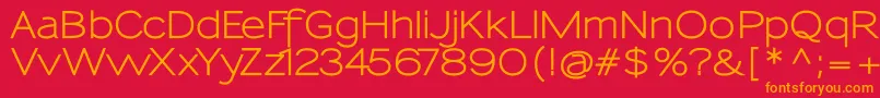 SansumiBold Font – Orange Fonts on Red Background