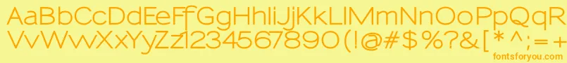 SansumiBold Font – Orange Fonts on Yellow Background