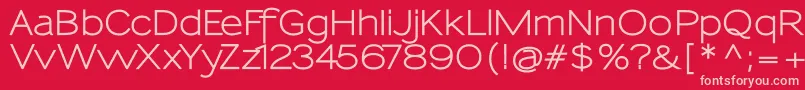 SansumiBold Font – Pink Fonts on Red Background