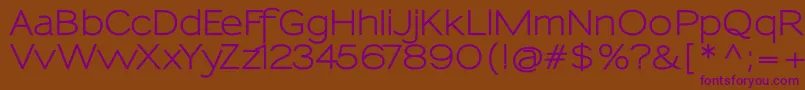 SansumiBold Font – Purple Fonts on Brown Background