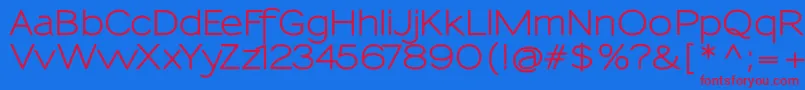 SansumiBold-fontti – punaiset fontit sinisellä taustalla