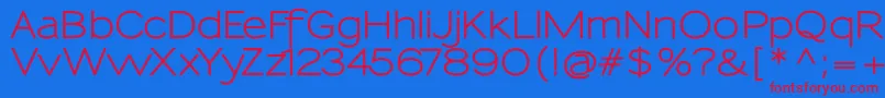 SansumiBold Font – Red Fonts on Blue Background