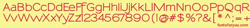 SansumiBold Font – Red Fonts on Yellow Background