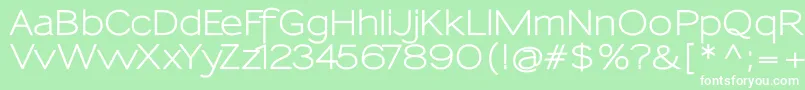 SansumiBold-fontti – valkoiset fontit vihreällä taustalla