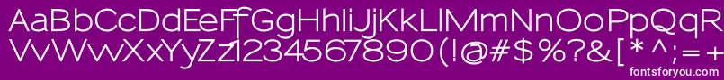 SansumiBold-Schriftart – Weiße Schriften auf violettem Hintergrund