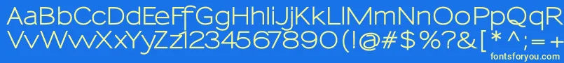 SansumiBold Font – Yellow Fonts on Blue Background
