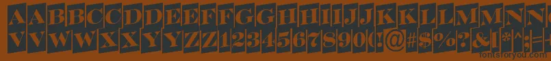 ASerifertitulcmup Font – Black Fonts on Brown Background