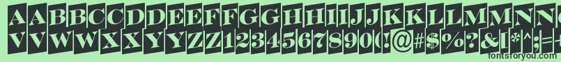 ASerifertitulcmup Font – Black Fonts on Green Background