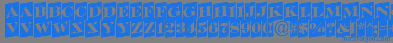 ASerifertitulcmup Font – Blue Fonts on Gray Background