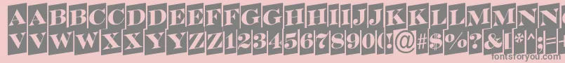 ASerifertitulcmup Font – Gray Fonts on Pink Background